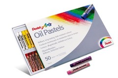 Pentel Oil Pastels – Set 50 50 Count (Pack of 1), Green/Blue/Red