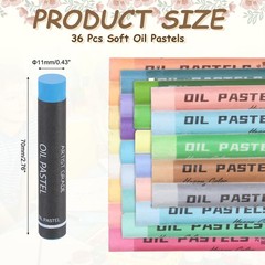 Soft Oil Pastels, Oil Pastel Crayons Blendable(Dark Blue, Pack of 36)