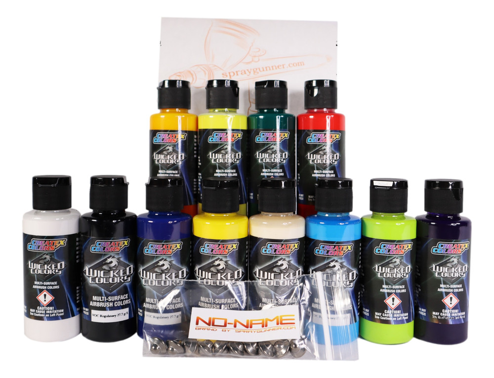 Createx 2oz Wicked 12 Opaque Paint Set with UMO’s By NO-NAME Brand