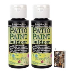 Patio Paints Weatherproof Wrought Iron Acrylic Paint 2 Pack 2oz Concrete Wood
