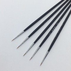 XDT#120 Liner Artist Paint Art Brush 5pc #000 Kolinsky Watercolor Nail Acrylic