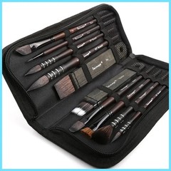 10Pcs Watercolor Painting Brush Set Mop Organic Blue Squirrel Horse Hair