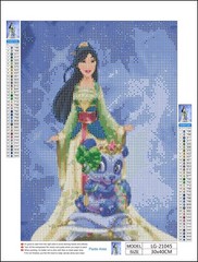 Princess Mulan & Royal Pet DIY Full Round Drill 30x40cm Diamond Painting