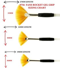 AS-173 Rocket Gel Grip Fan Brush Set 3 pcs