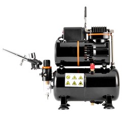 Uimoso Airbrush Kit Dual Fan Air Tank Compressor System Kit with 3.5L Air Tank