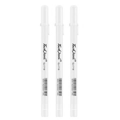 3x White Ink Marker Pen Fine Tip Writing Drawing Sketching Painting Highlighter