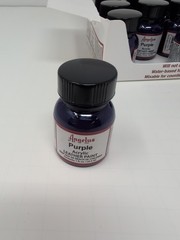 (12) 1 Oz Bottles Of Angelus Acrylic Leather Purple Colored Paint New
