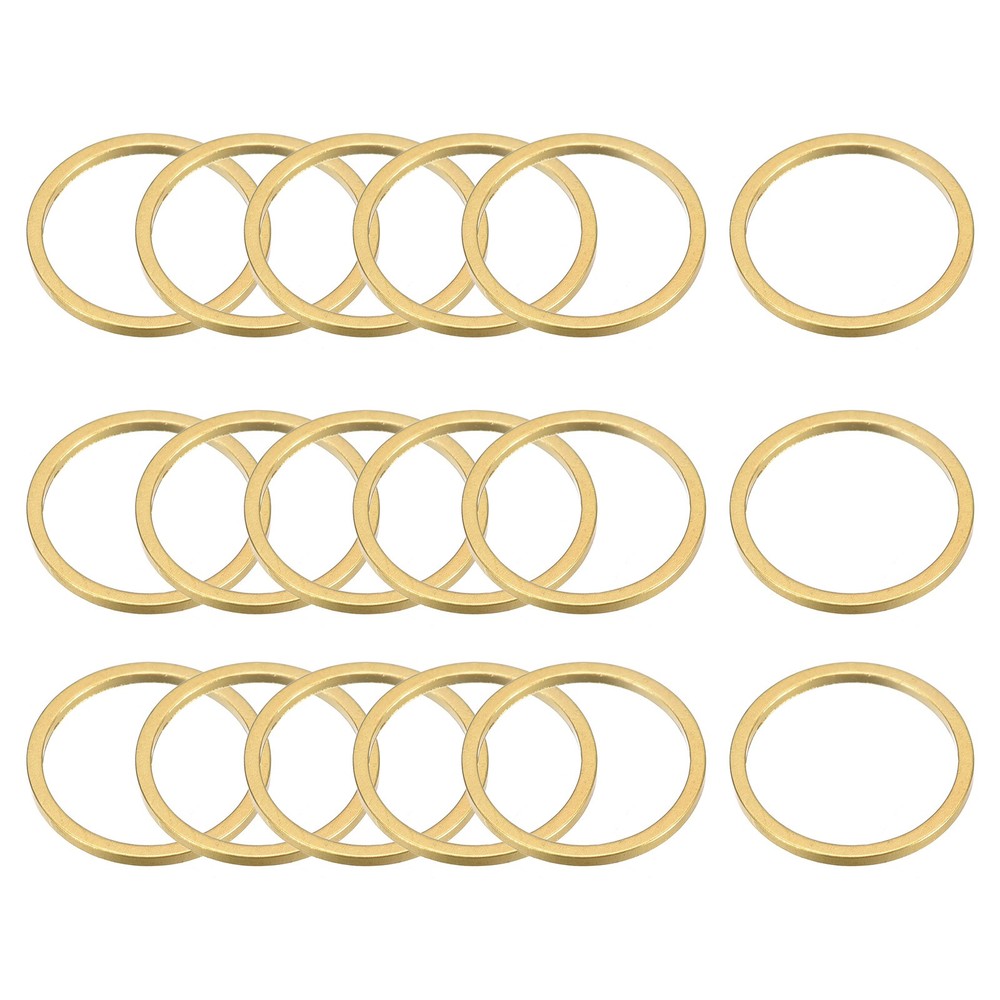 Round Earring Beading Hoop Rings Circle Link Ring 14mm/ 0.55″ Brass Tone,100pcs