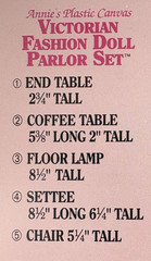 Vtg Annie’s Attic Fashion Doll Barbie Sz Plastic Canvas Parlor Set Patterns 225K
