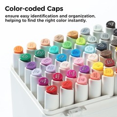 Ohuhu Markers, 60+1 Colours 1 count (Pack of 60), 60 Illustration Colors