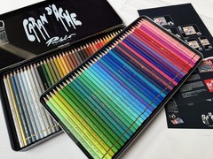 Caran d’Aache Pablo Permanent Colour Pencils Tin of 80 Coloured Pencil Open Box