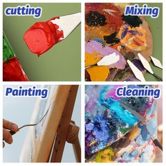 Stainless Steel Palette Knife Oil Painting Color Mixing Scraper 20PCS/Set