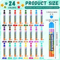 48 Pack Dot Markers for Kids, 24 Assorted Colors Daubers Bulk, Washable Marke…