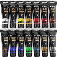 Acrylic Paint Set 14 Colors, 4.06 oz Tubes, Non-Toxic Art Supplies for Artists