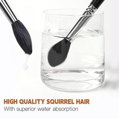Watercolor Brushes Professional, 2pcs Kolinsky Sable Brushes, 1pc Pure Squirr…