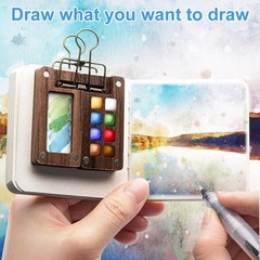 Pocket Artist Watercolor Travel Set Mini Watercolor Paint Set for Artist Outdoor