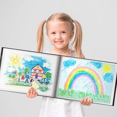 Dunwell 11×14 Portfolio Binder Black, Horizontal, Presentation Book with 24 P…