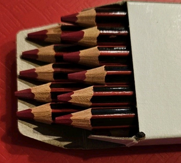 Koh-I-Noor Rapidograph NEW Box of 12 RED PENCILS #1555 KOH-IN-ALL