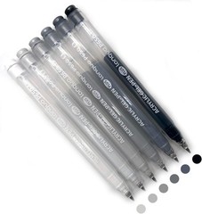 6 Colors Acrylic Gel Pens Set, 1.0mm Extra Fine Tip Paint Markers
