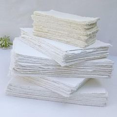 Handmade Paper Mixed Media Deckle Edge Blank Loose Leaf for Watercolor, Writers,