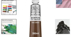 Raw Umber Oil Paint 6.75oz Tube Excellent Lightfastness for Art Applications