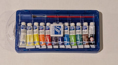 Lefranc and Bourgeois Gouache Tempera Set of 12 X 10 mL with Bursh NEW