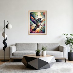 Hummingbird Diamond Painting Kits for Adults,Full Drill Birds Diamond Art Kits f