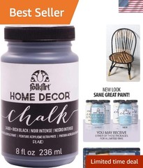 8 oz Home Decor Chalk Paint – Non-Toxic Acrylic in Rich Black for Elegant DIY