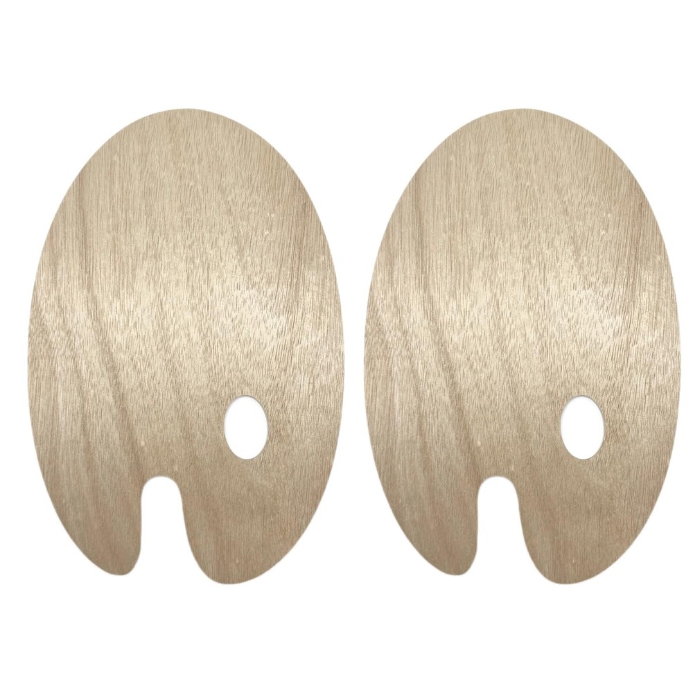 2 PCS Wooden Paint Palette Artist Oil 7.8×11.8 inch,