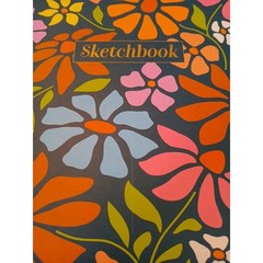 Delilah Jane – Large Sketchbook – Hippy Floral Pattern – NEW – 12x9x1