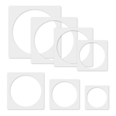 Round Stencil, 8 PCS Different Size Round Stencils, Template Stencil, round