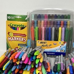 300+ Marker Pen Lot Sharpie Posca Crayola Bic Faber-Castell Tested Mixed