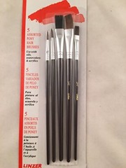 Linzer 5-Pc. Artist Paint Brush Set, 1/2″ Flat