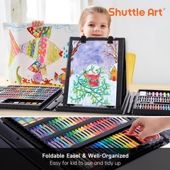 335 Piece Kids Art Set, Multi-Media Art Supplies, Gift Art Kit with Trifold E…