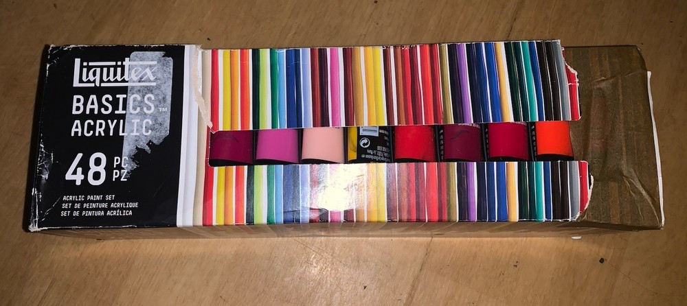 NEW SEALED! 48 Liquitex BASICS Acrylic Paint Tube Set • EACH 22ml/0.74 Oz