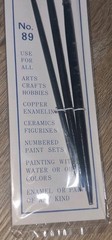 VINTAGE CRAFTINT NO 89 #89 FINE RED SABLE PAINT BRUSHES JAPAN (LOT OF 3) NEW