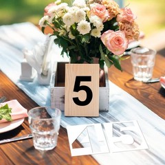 5 Inch Number Stencils Reusable Plastic Digital Stencils Address Painting Craft