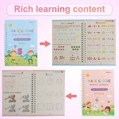 16Pcs Grooved Magic Practice Copybook Set Children’s Handwriting Book Practice