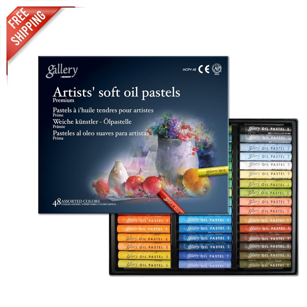Vibrant 48-Color Soft Oil Pastels for Adults – Blendable, Ready for Art Creation