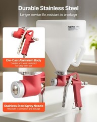 Air Texture Spray Gun, 1.45 Gallon Air Hopper Spray Gun, Professional Drywal…