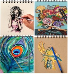 Portable Drawing Set with 76 Pencils Perfect Gift for Artists and Students