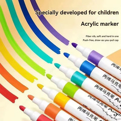 12-80 Colores Set Acrylic Paint Art Marker Pen Rock Painting for Kids Graffiti S