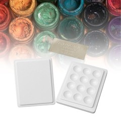 Ceramic Palette Rectangle Paint 12 Large Watercolor Acrylic Palette