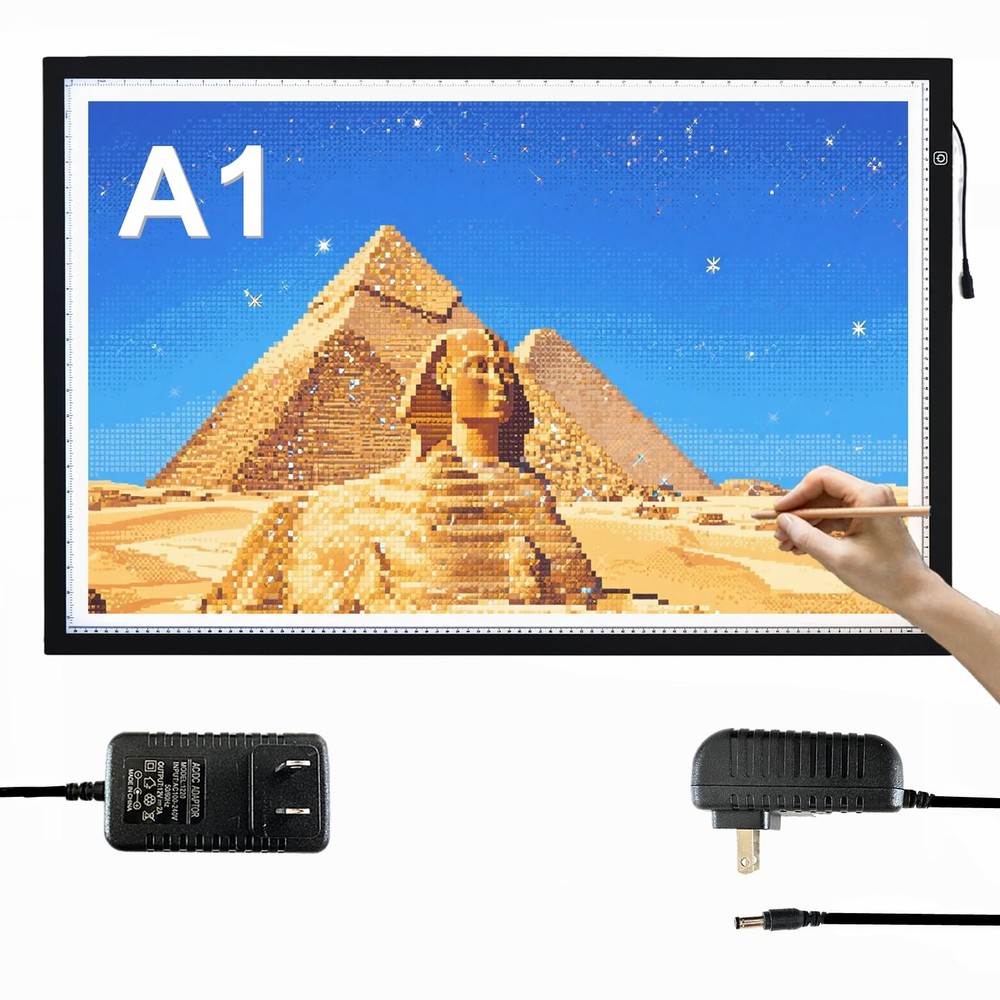A1 Extra Large LED Light Pad (34.6″x23.6″) – Upgraded Durable Tracing Light B…