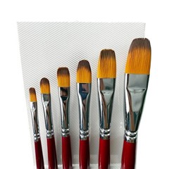Filbert Paint Brushes 6pcs for Watercolor, Acrylic, Oil – Brand New!