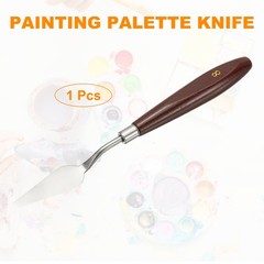 Painting Palette Knife 2.09 x 0.75 Inch Stainless Steel with Wood Handle