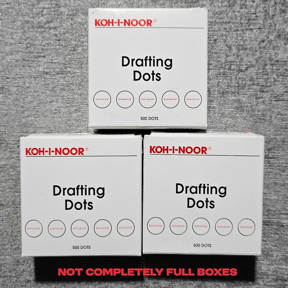 Lot of 3 Koh-I-Noor Drafting Dots Art Architecture Drawing Supplies – Lot#2Of2