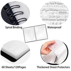 2Pcs Portfolio Binder with Plastic Sleeves, 60 Pockets Presentation Book Disp…