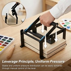 Linocut Printing Hand Lever Press Machine, A5 Linocut Press Machine, with Rubber