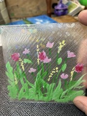Clear card canvas ACEO (2.5×3.5) 6 pack with holographic enhancement